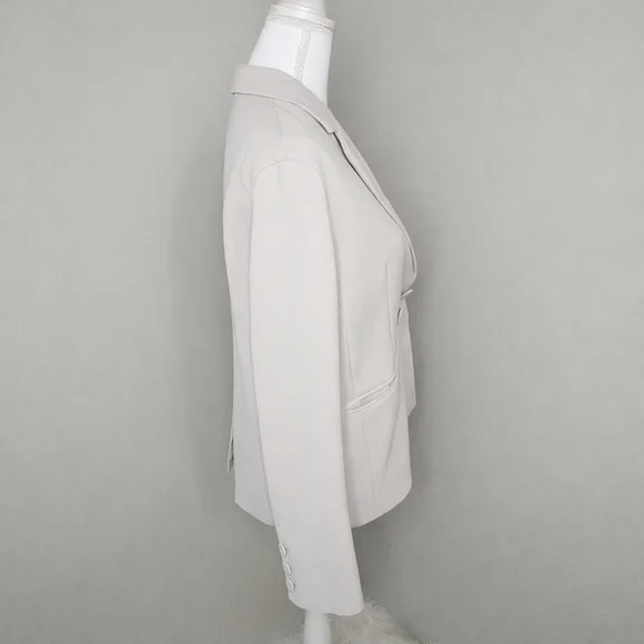 Daxi Retro Styling Greige Double Breasted Tailored Blazer Minimalist Normcore - Picture 5 of 10